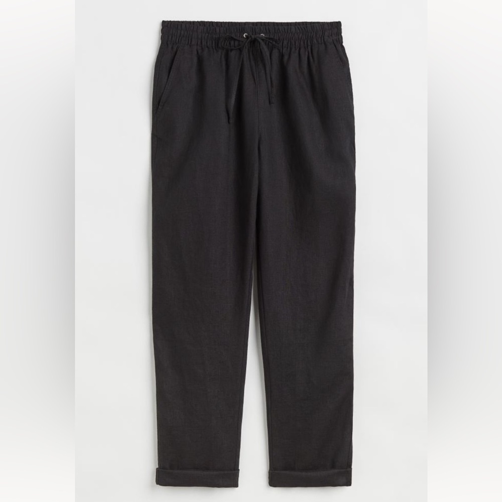 H&M Linen Joggers/Pants- Black